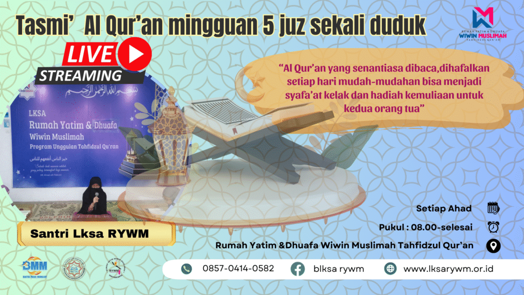putih pasir hijau elegan acara ramadan pengajian nuzulul quran spanduk